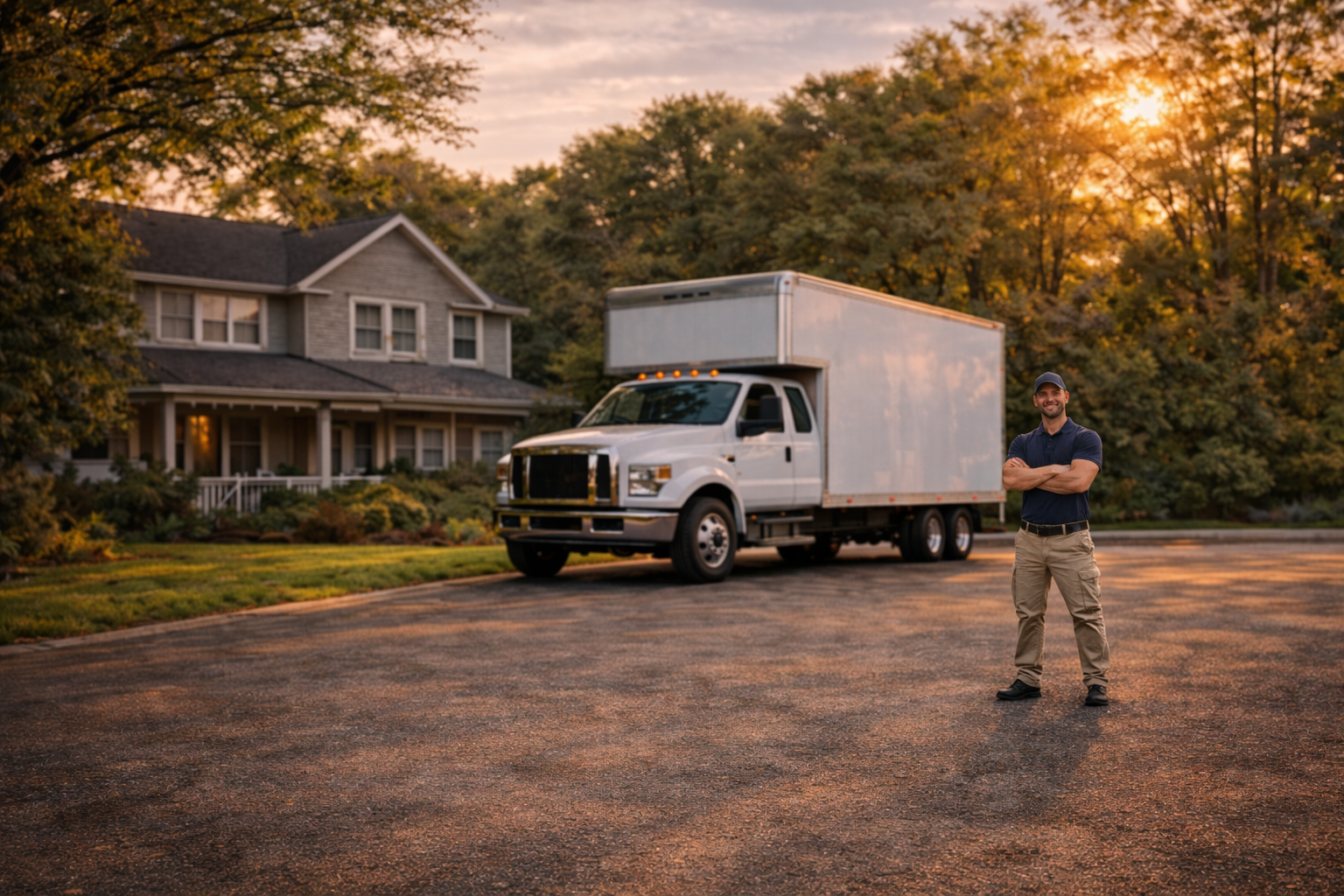 Instock Moving truck and crew